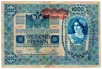 Áustria - 1.000 Kronen (DEUTSCHÖSTERREICH - Áustria Alemã) - Cédula Estrangeira