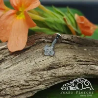 Labret em TITÂNIO SQUARE com Pedra 1106 - Foto 2