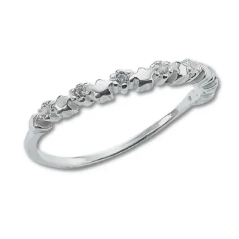 Anel de Prata Feminino - Estrelinhas - AN1560