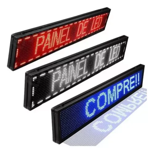 Painel Display Letreiro Led 100 X 20cm - Varias Cores Imagem