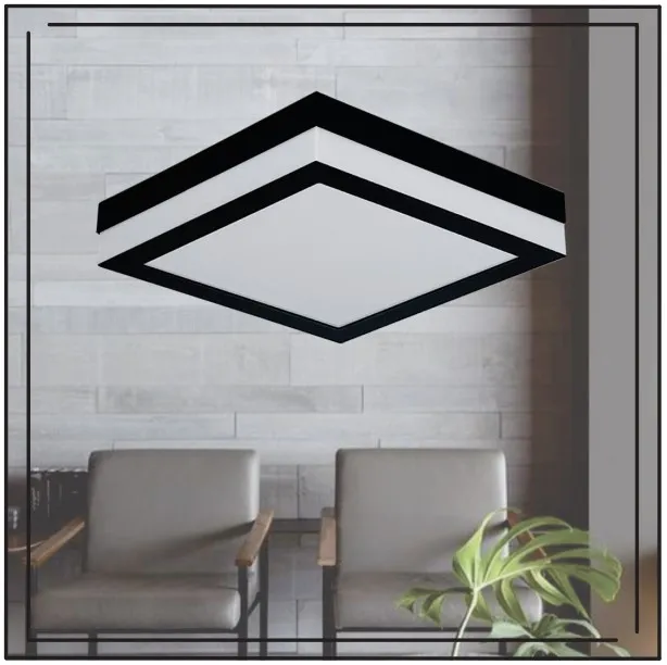 Luminaria Catar led sobrepor 26cm Imagem