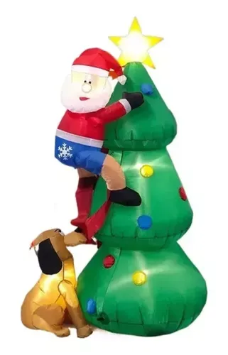 Papai Noel Árvore Inflável 2,10m  Imagem