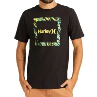 Camiseta Hurley Frame Manga Curta Masculina – Preto Chumbo - Foto 3