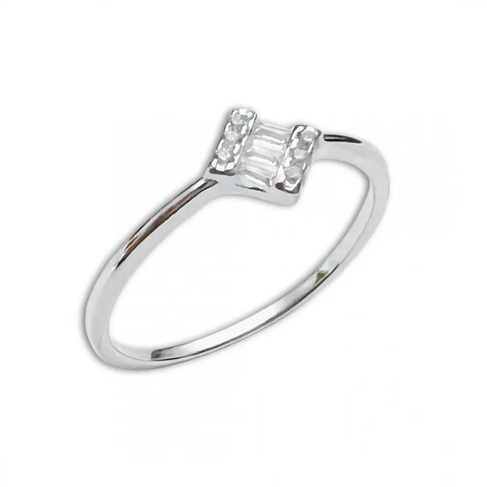 Anel de Prata Feminino - com pedras - AN1879 Imagem