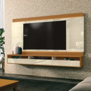 Painel Savoy 2.0 Off White/Cedro Natural – EDN MÓVEIS