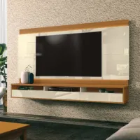 Painel Savoy 2.0 Off White/Cedro Natural – EDN MÓVEIS