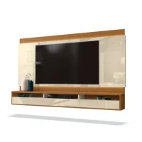 Painel Savoy 2.0 Off White/Cedro Natural – EDN MÓVEIS - Foto 3