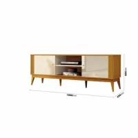Rack até 75? Legacy 2.0 Off White/Cedro Natural – EDN MÓVEIS - Foto 3