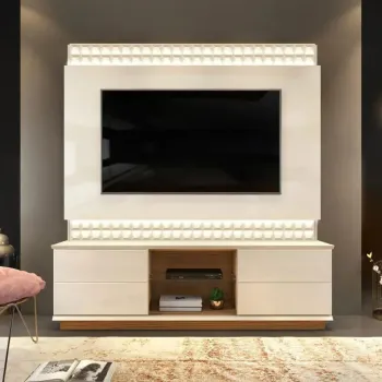 Home Theater até 65? Prati Off White/Demolição – DJ MÓVEIS