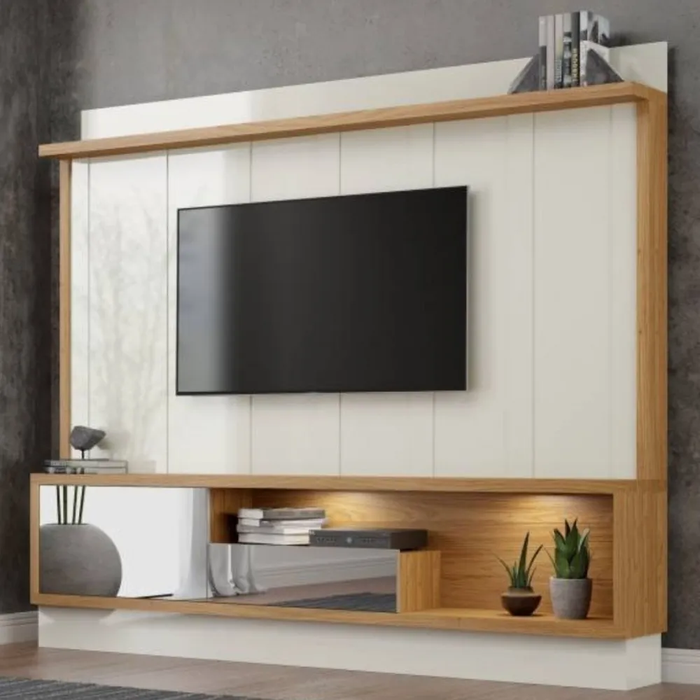 Home até 65? Vênus TB179E Off White/Freijó – DALLA COSTA Imagem