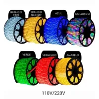 Mangueira Redonda Luminosa LED Varias Cores Rolo 100mts - Foto 3