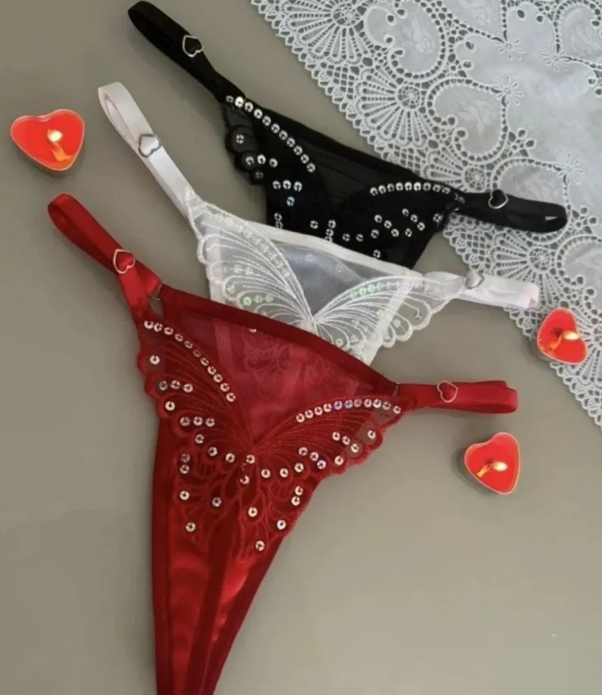 TANGA BORBOLETA BORDADA Imagem