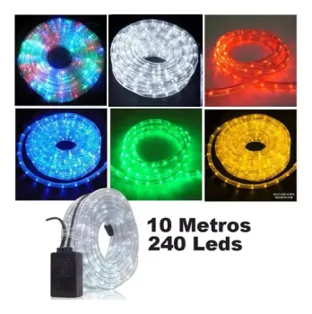 Mangueira Luminosa LED Varias Cores Rolo 10 mts