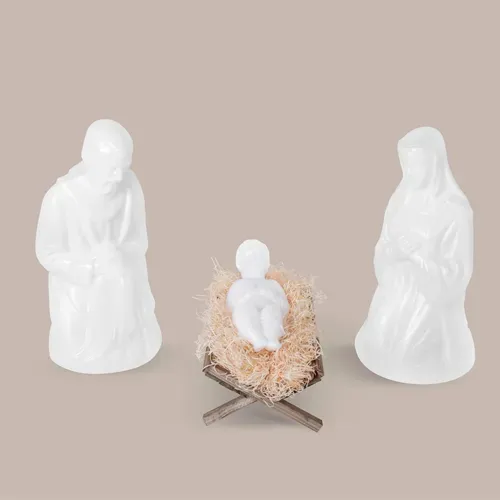 Presépio Iluminado 4 Peças - Branco