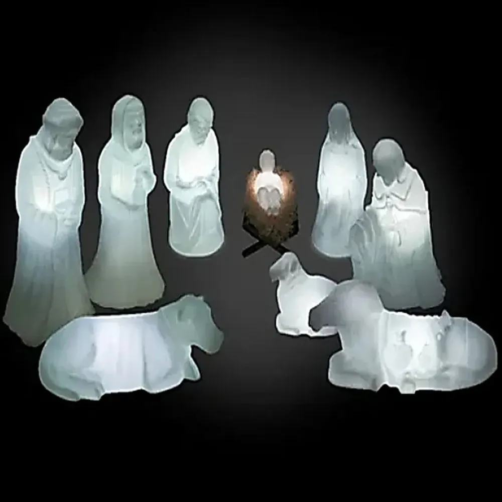 Presépio Iluminado 10 Peças - Branca  Imagem