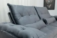 Sofá Retrátil Reclinável Califórnia 2.50m Veludo 526 Cinza - D28 Hiper soft - Foto 2