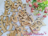 MDF24    Chaveiro MDF Letra com nome gravado