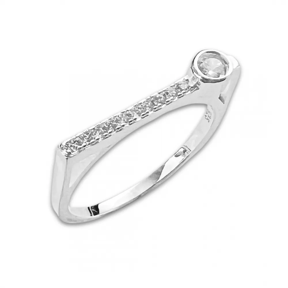 Anel de Prata Feminino - com pedras - AN1881 Imagem