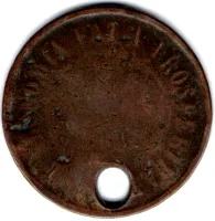 1909 - 40 Réis - Moeda Brasil - Furo - Foto 2