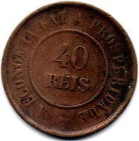1911 - 40 Réis - Moeda Brasil - Foto 2