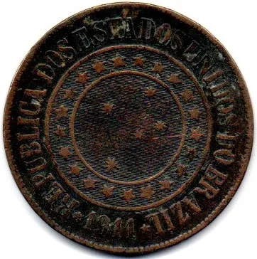 1911 - 40 Réis - Moeda Brasil