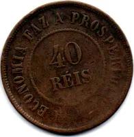 1911 - 40 Réis - Moeda Brasil - Foto 2
