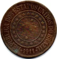 1911 - 40 Réis - Moeda Brasil