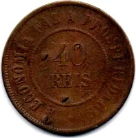 1912 - 40 Réis - Moeda Brasil - C/ Danos - Foto 2