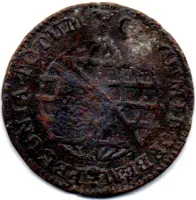 1774 - X Réis - C/ Carimbo de Escudete - Moeda Brasil Colônia - Foto 2