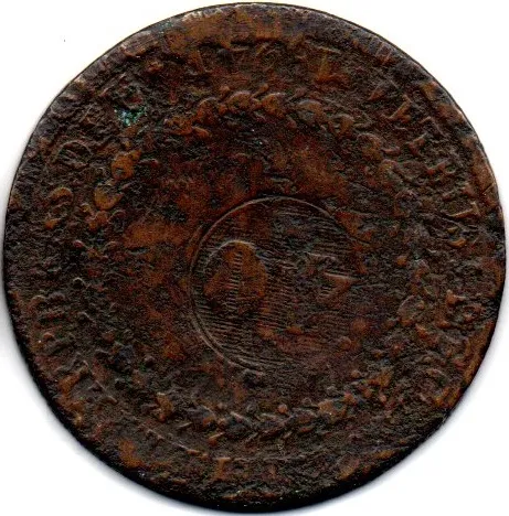 1824R - 80 Réis - C/ Carimbo Geral de 40 - Moeda Brasil Império