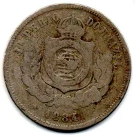1884 - 200 Réis - Moeda Brasil Império