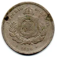 1886 - 100 Réis - Moeda Brasil Império