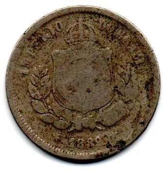 1889 - 100 Réis - Moeda Brasil Império