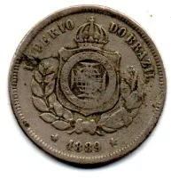 1889 - 100 Réis - Moeda Brasil Império
