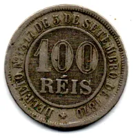 1889 - 100 Réis - Moeda Brasil Império - Foto 2