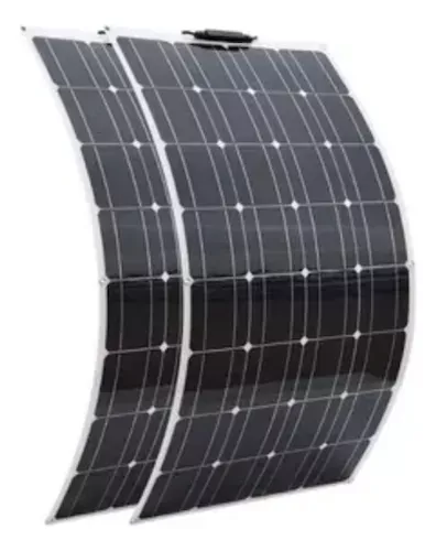 Kit 2 Painel solar Flexível 50w + Controlador PWM + Conector MC4