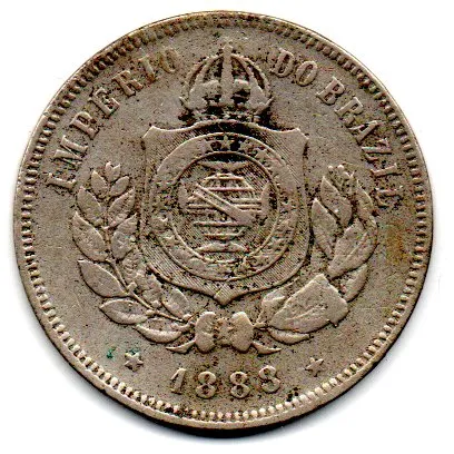 1888 - 200 Réis - Moeda Brasil Império