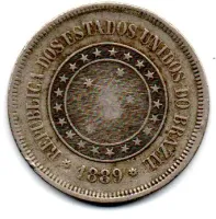1889 - 100 Réis - Moeda Brasil