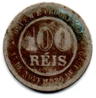 1899 - 100 Réis - Moeda Brasil - Foto 2