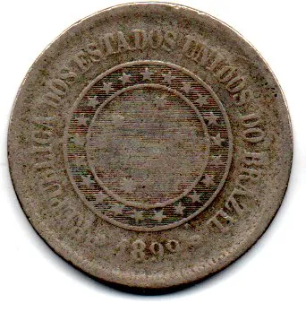 1899 - 100 Réis - Moeda Brasil