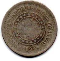 1899 - 100 Réis - Moeda Brasil