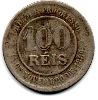 1899 - 100 Réis - Moeda Brasil - Foto 2
