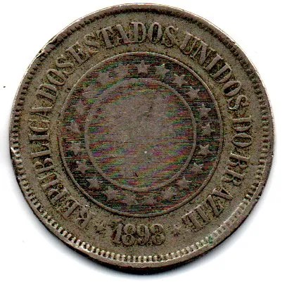 1898 - 200 Réis - Moeda Brasil Imagem