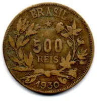 1930 - 500 Réis - Moeda Brasil