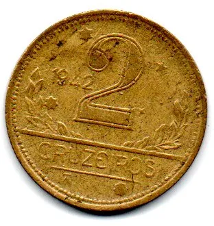 1942 - 2 Cruzeiros - Moeda Brasil