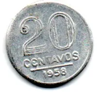 1958 - 20 Centavos - Moeda Brasil