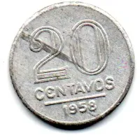 1958 - 20 Centavos - Moeda Brasil