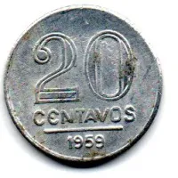 1959 - 20 Centavos - Moeda Brasil