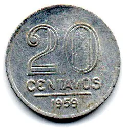 1959 - 20 Centavos - Moeda Brasil