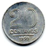 1959 - 20 Centavos - Moeda Brasil